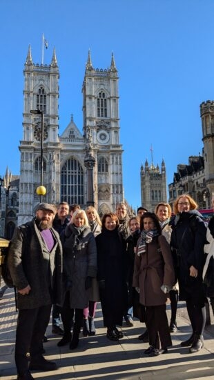 The Latvian delegation in Westminster